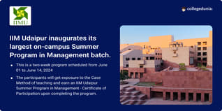 IIM Udaipur Inaugurates the Biggest Batch of On-Campus Summer Program in Management